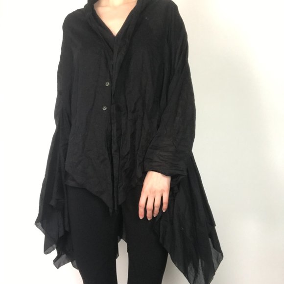 NOT FOR SALE - Moyuru Avant Garde Goth Button Down Blouse - Picture 1 of 11